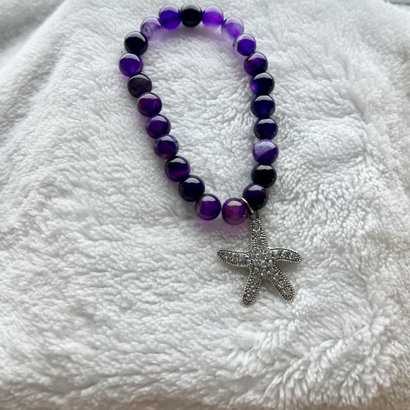 Handcrafted Starfish Charm Bracelet - Picture 1 of 5